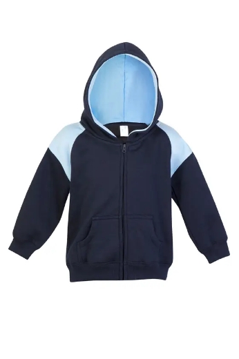 Picture of RAMO, Kids Contrast Panel With Zipper Hoodie